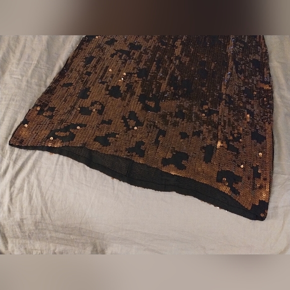 Timeless by Naeem Khan Bronze Sequin Dress - Picture 10 of 11